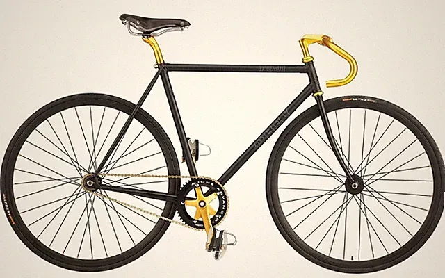 2008 Fuji OBEY Track Bike 52cm - 1 of 300 - Fixie Fixed Miche Brooks Black/Gold