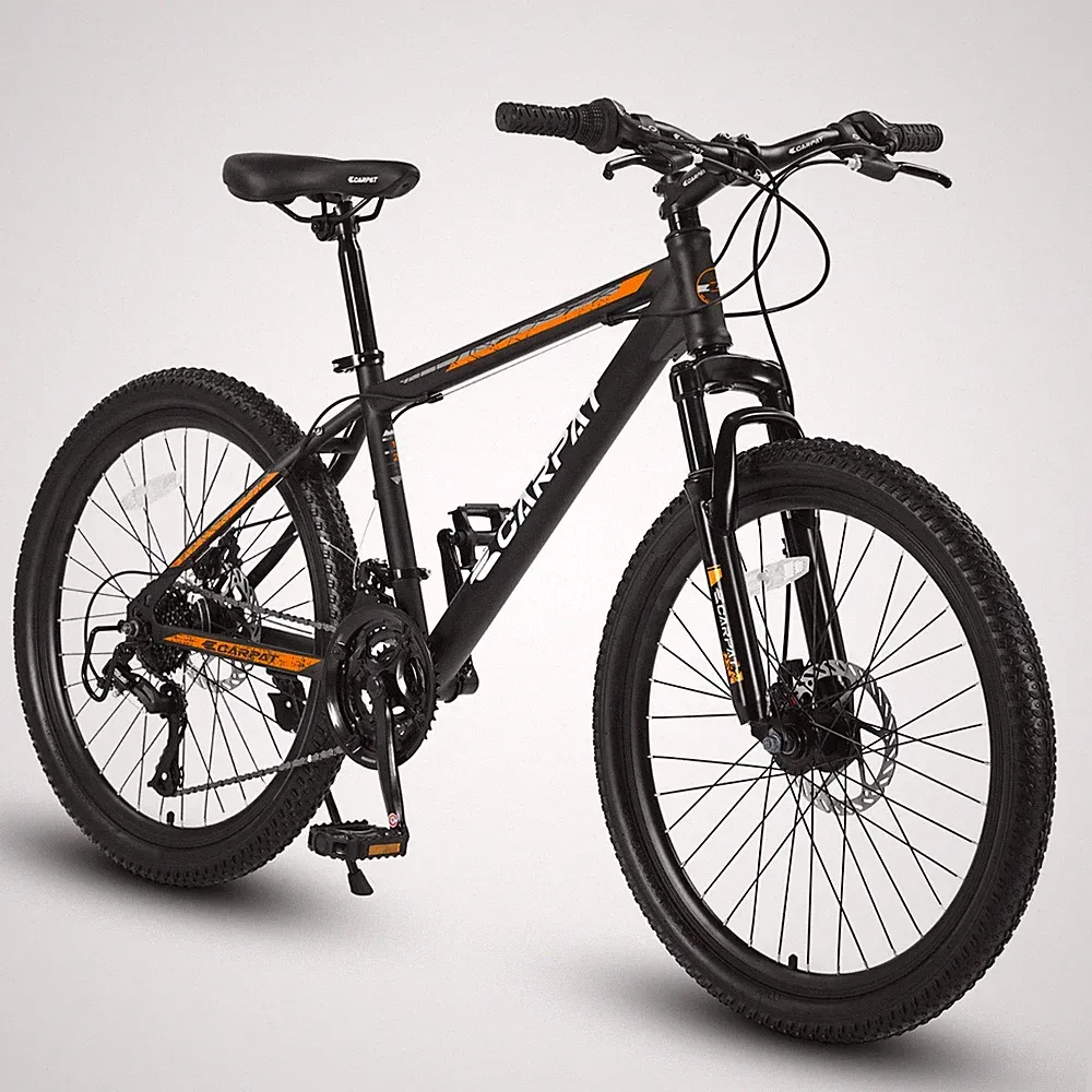 26 Inch Mountain Bike Shimano 21 Speed Disc Brakes Trail Commuter City Bicycle