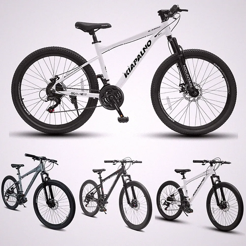 26" Mountain Bike with Disc Brakes Carbon Steel Frame 21 Speed MTB Road Bicycle