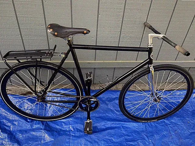 Custom City Track Bike Brooks Saddle Flip Dual Hub Steel Frame Sugino Hub 52cm