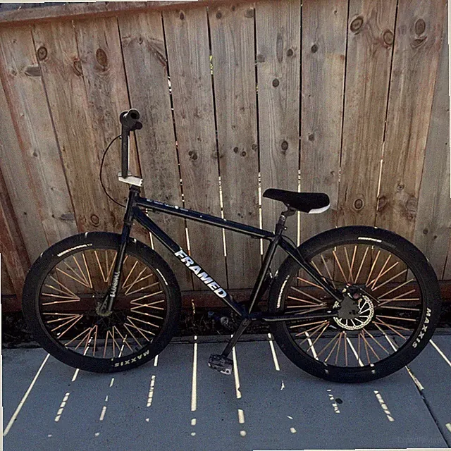 Framed 29 in BMX Bike Black Steel Frame Mechanical Disc Brakes