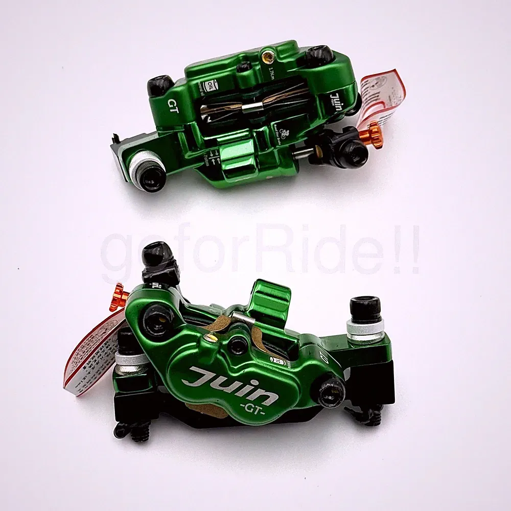 JUIN GTP 4Piston Ultra Light Hydraulic Road/CX Bike Disc Brake Caliper Kit Green