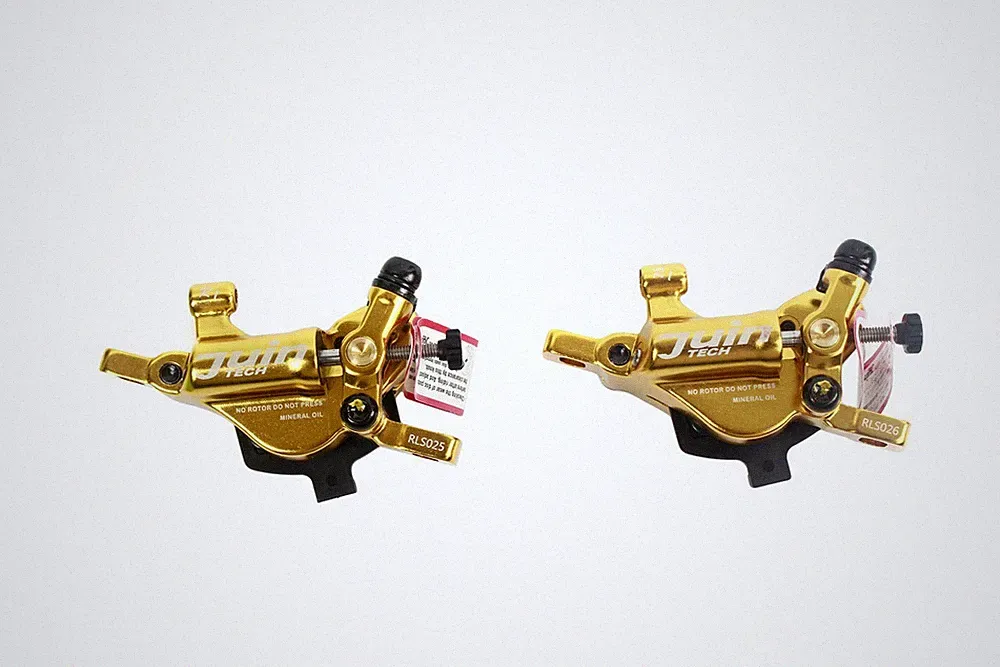 Juin Tech R1 Road Cyclocross Gravel Cycle Bike Hydraulic Disc Brake Set Gold