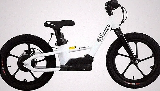NEW Greenger Kid's 12" Electric Balance Bike White Saddleback EBSB12