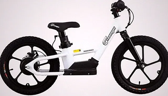 NEW Greenger Powersports Kid's Saddleback 16" White Electric Balance Bike Youth