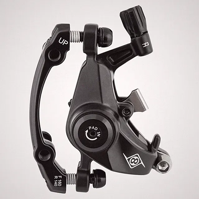 Origin8 Vise II Mechanical Disc Brake Caliper - Dual Piston Post Mount for