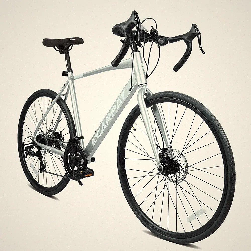 Road Bike 700C City Commuter Bicycle 16-Speed Lightweight Aluminum Frame Adult