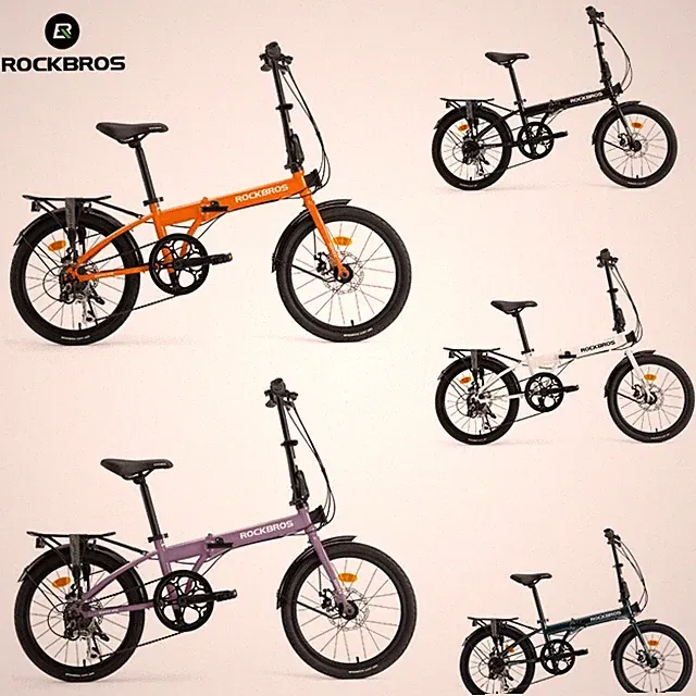ROCKBROS SKN 20"Folding Bike,7-Speed Cable Disc Brake Steel Frame with Rear Rack
