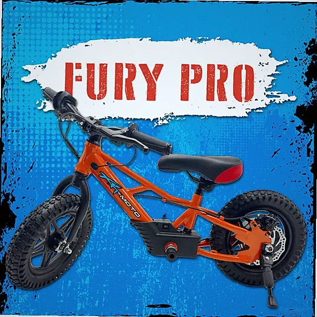 XRT Moto 12in Fury Pro Electric Balance Bike 24V, 250W Hub Drive Kids e-bike