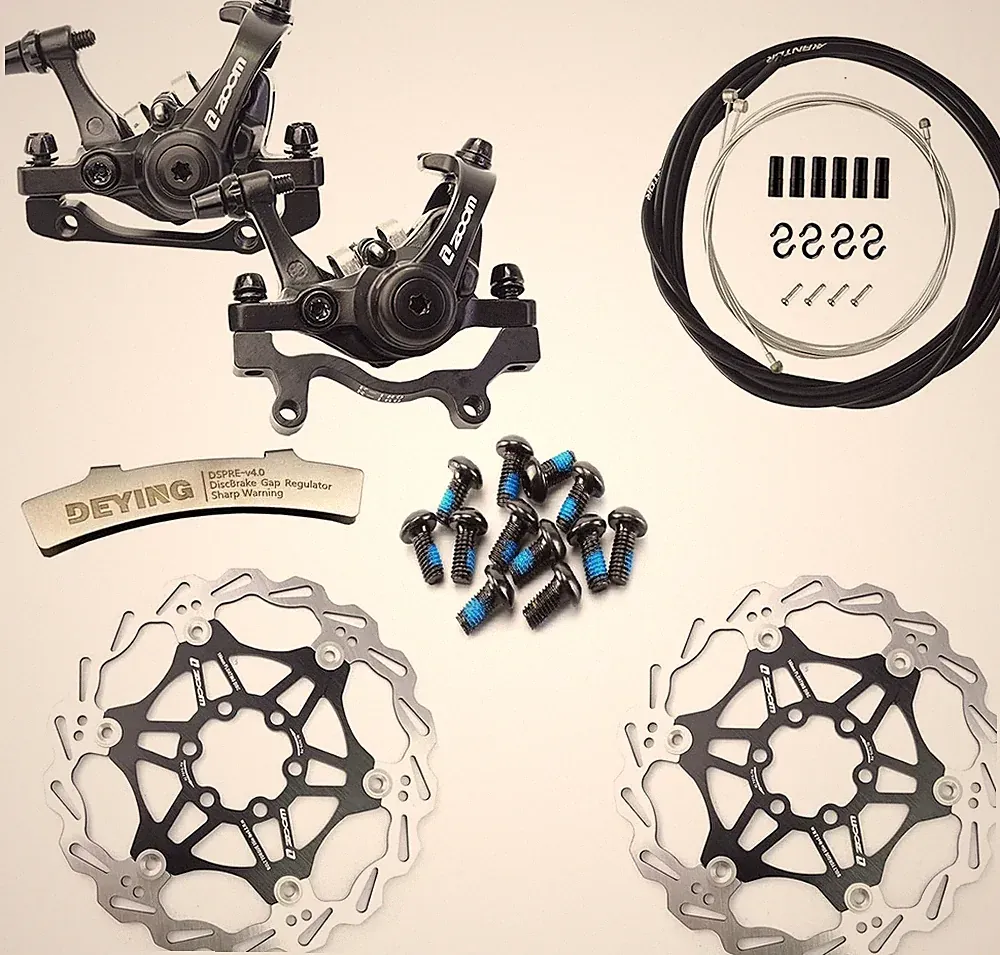 Zoom MTB Mountain Bike Mechanical Disc Brake Front & Rear Floating Rotor 160mm